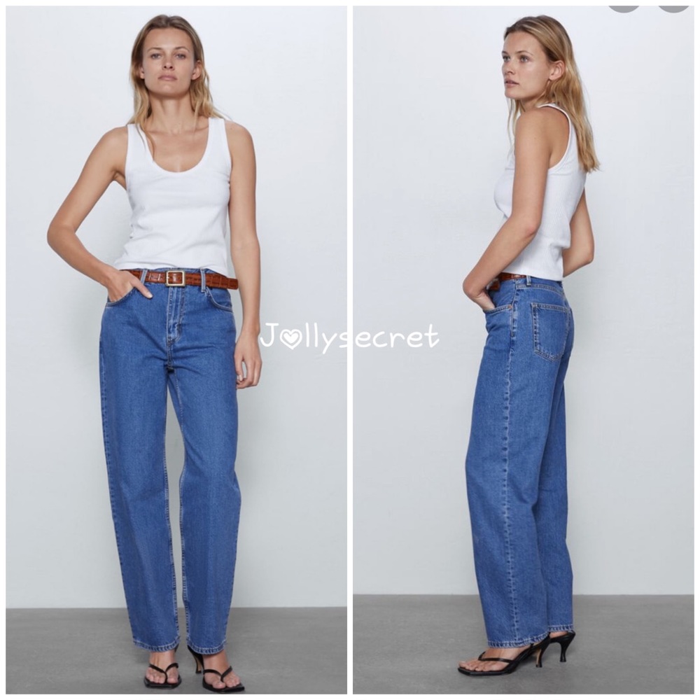 Zara Blue Boyfriend Jeans